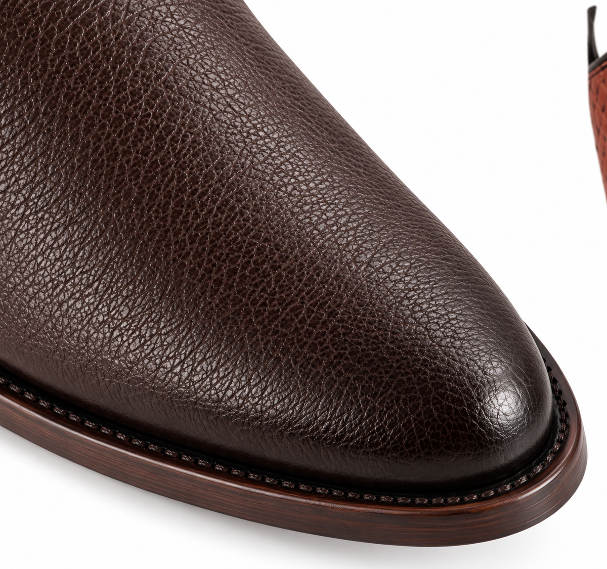 Bota Vaquera Imperial - Piel Color Café con Diseño Texturizado